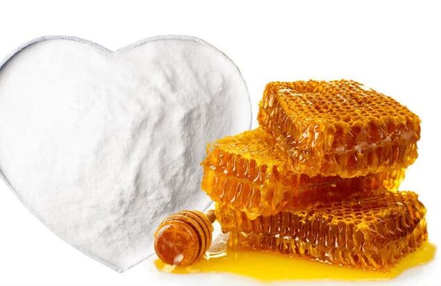 Backpulver und Honig für Zehennagelpilz